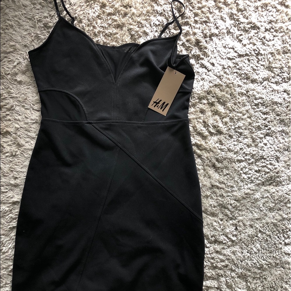 NWT H&M black Tank, Mesh Side mini dress